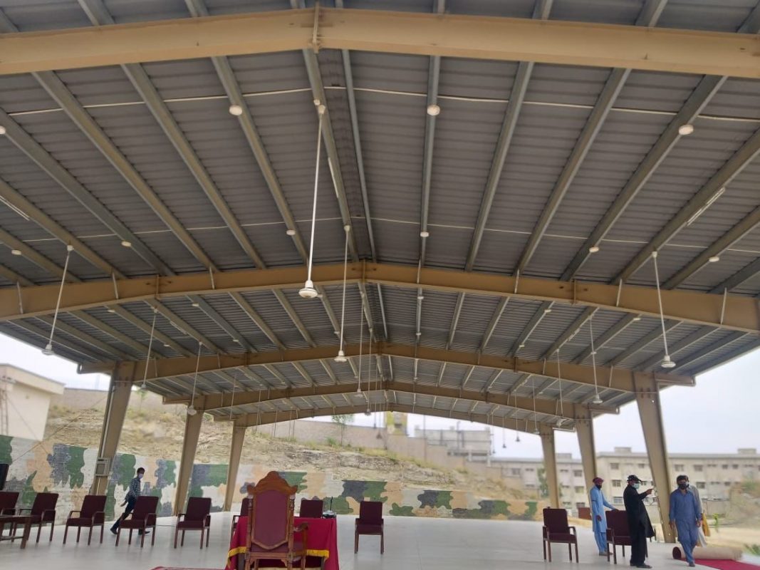 Peb Function Hall PEB Manufacturing Hall - Universal Fiberglass Industry